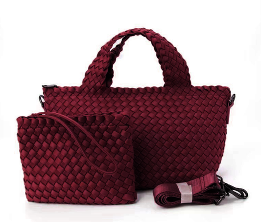 Mark Merlot Woven Mini Tote