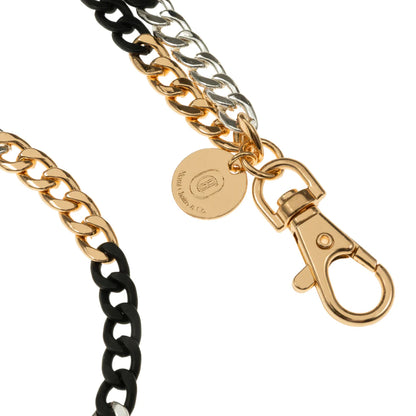 Trifecta Gold/Silver/Black Crossbody Phone Chain