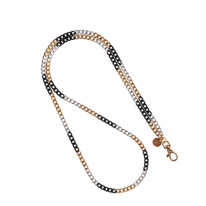 Trifecta Gold/Silver/Black Crossbody Phone Chain