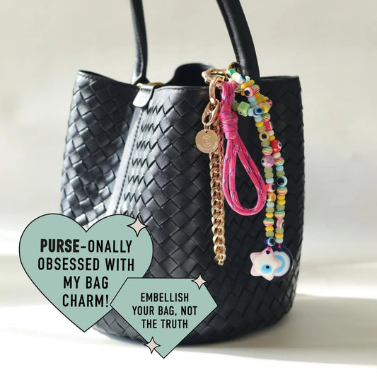 Fuschia Fortune Bag Charm