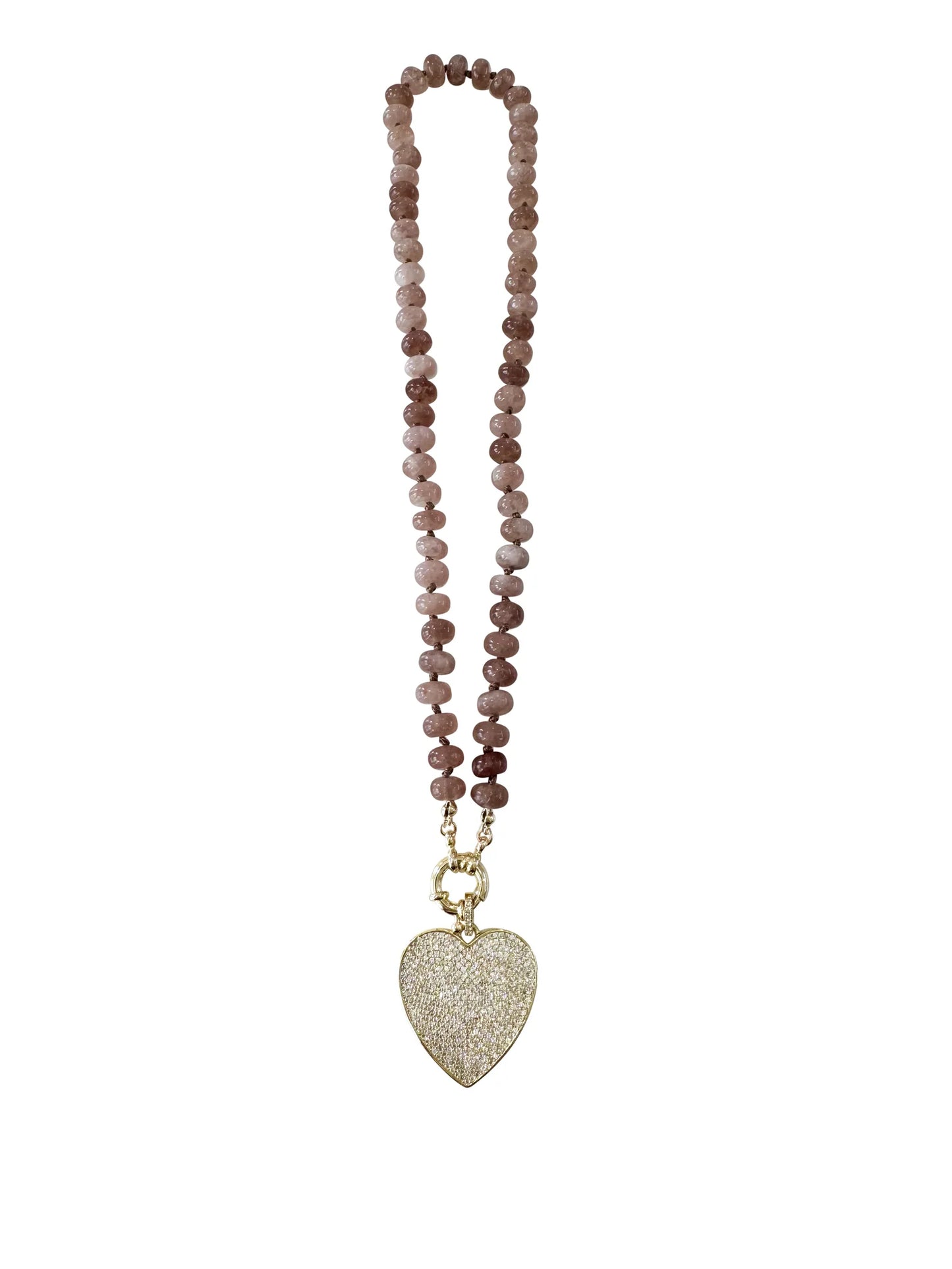 Bria Necklace - Blush Agate Stone