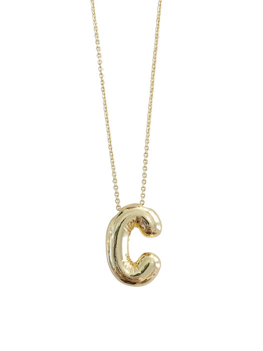 Bubble Initial Necklace