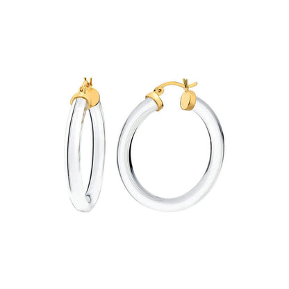 Thin Lucite Hoop Earrings