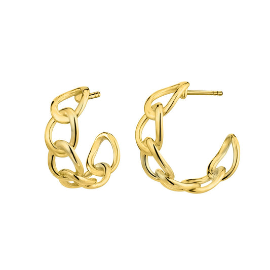 Chunky Link Hoop Earrings