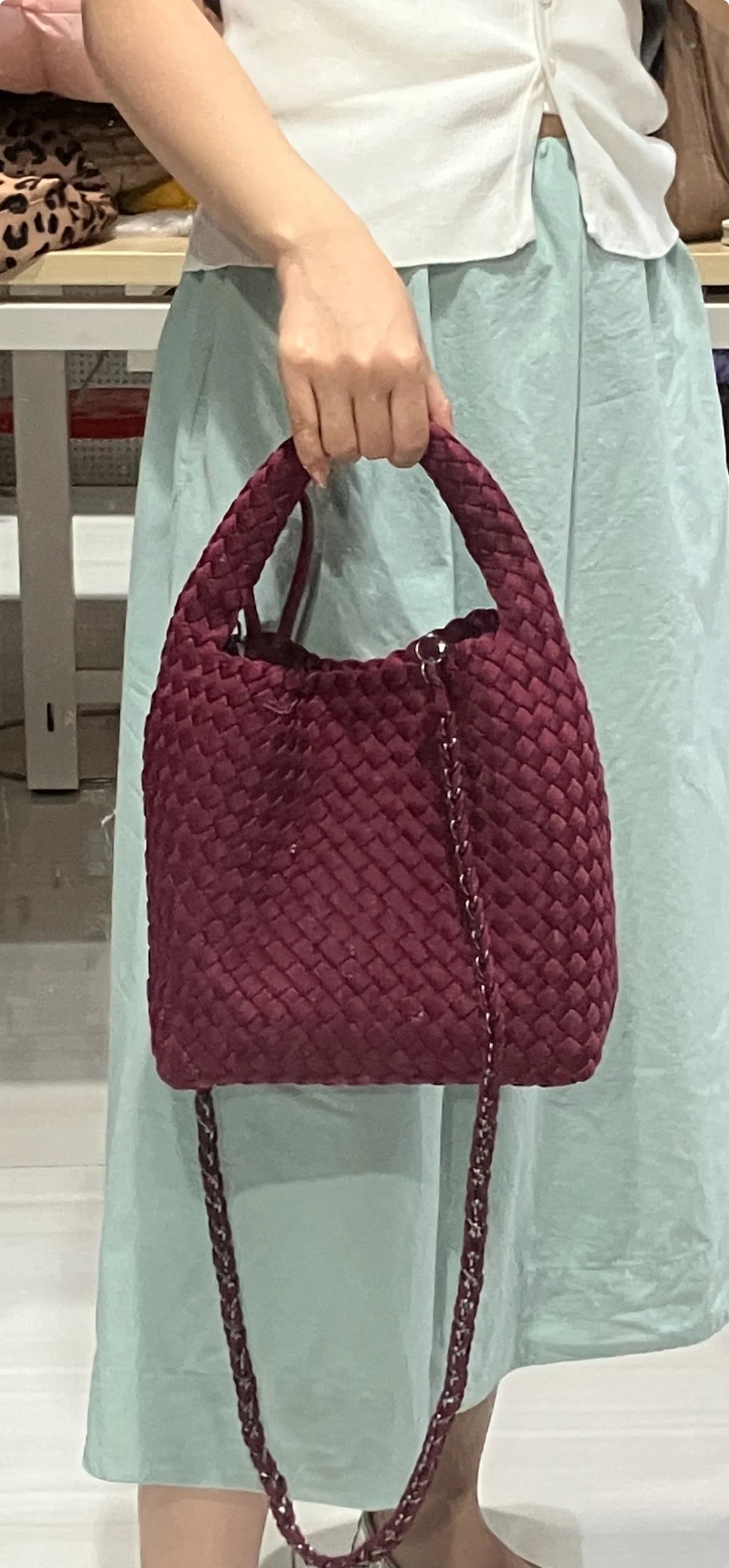 Shelly Woven Bucket Bag in Chocolate PREORDER (Ships 1/15)