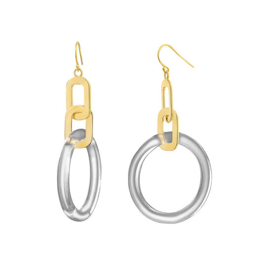 Link Drop Lucite Earrings