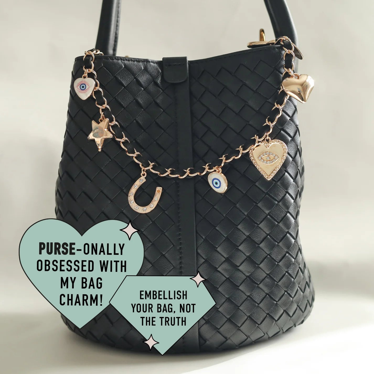 Charm & Chance Black Bag Charm