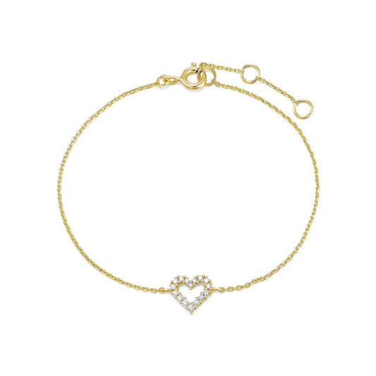 Micro CZ Heart Bracelet