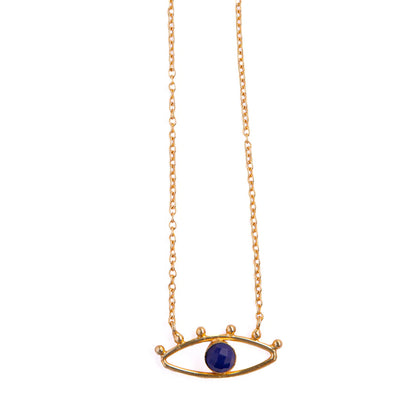 Evil Eye Necklace in Lapis