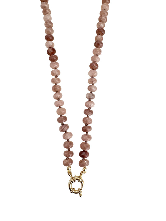 Bria Necklace - Blush Agate Stone