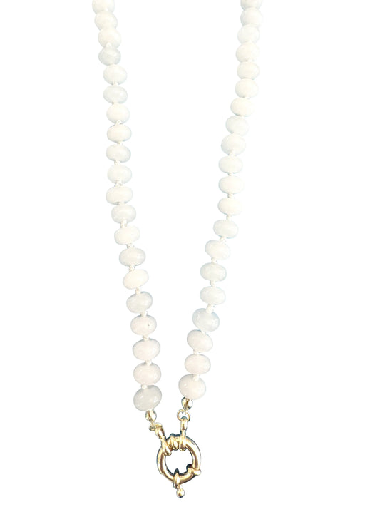 Bria Necklace - White Agate Stone