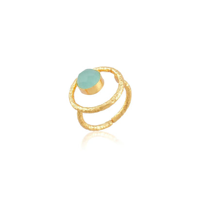 Infinity Ring in Aqua