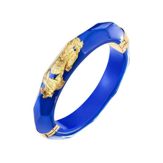 Gold Leaf Faceted Bangle