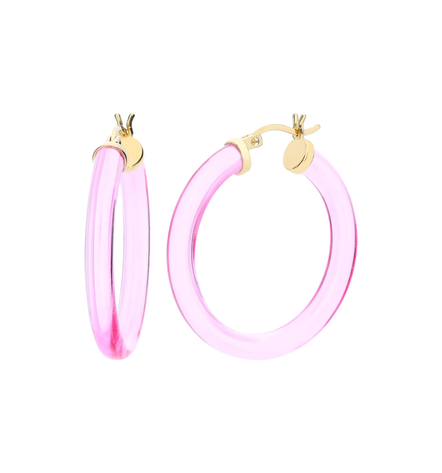 Thin Lucite Hoop Earrings