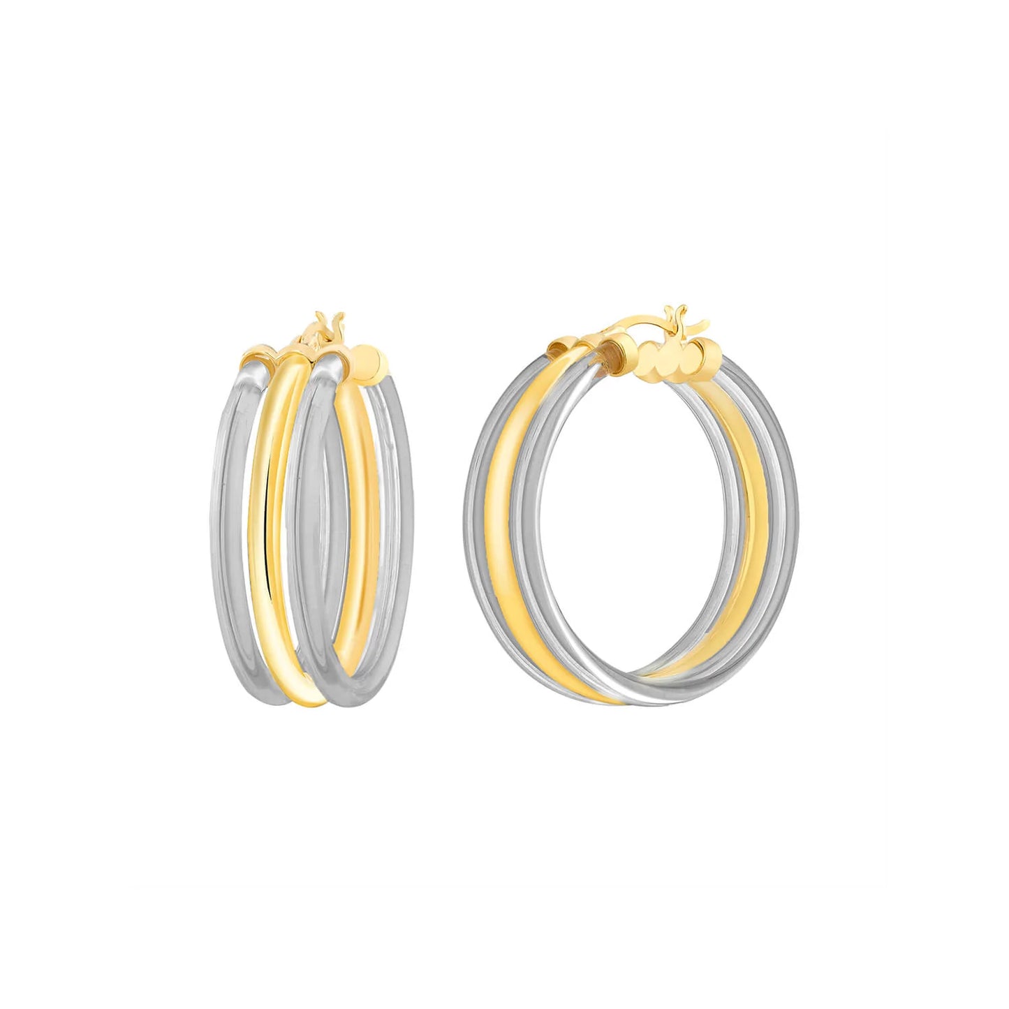 Ridge Lucite Hoop Earrings