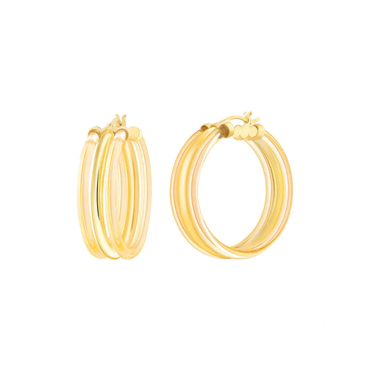 Ridge Lucite Hoop Earrings