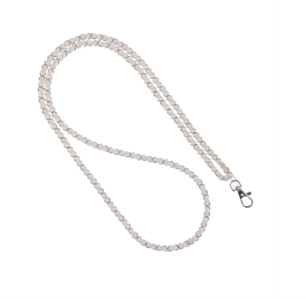 Summer White Silver Crossbody Phone Chain