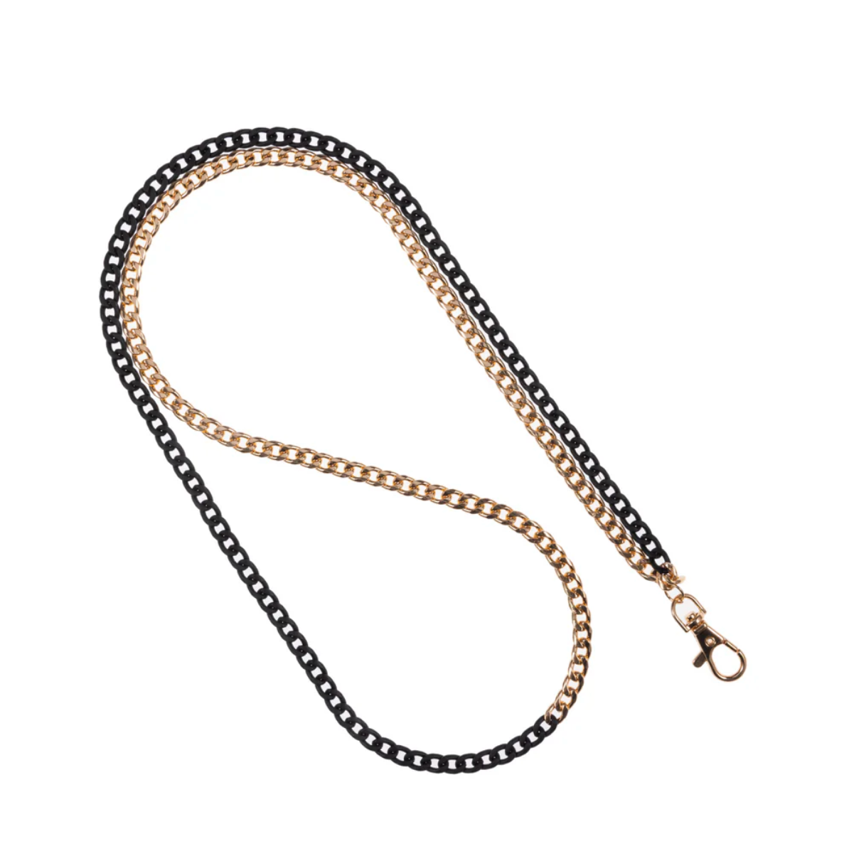 Two Tone Black N' Gold Crossbody Phone Chain