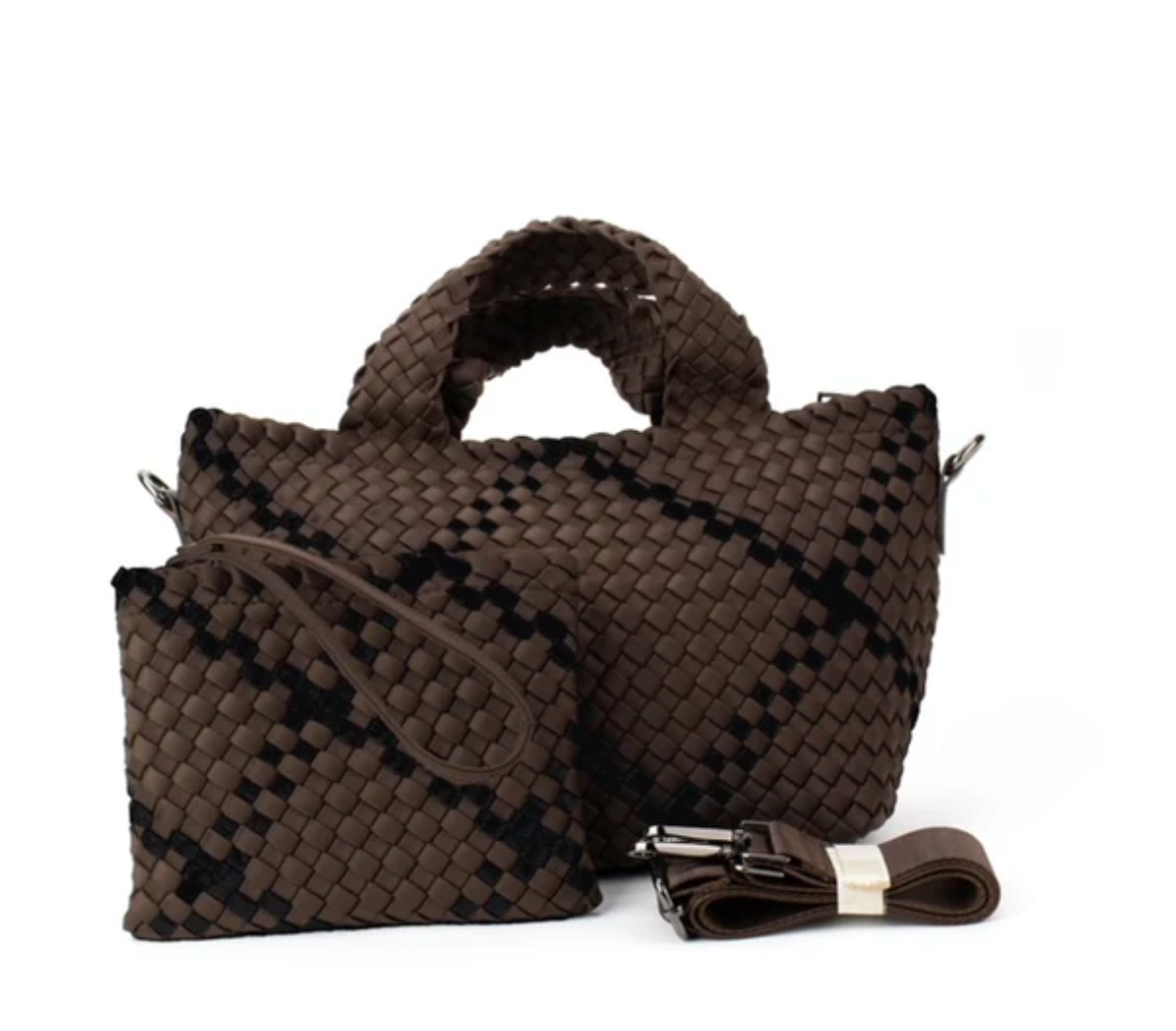 Mark Espresso Woven Mini Tote