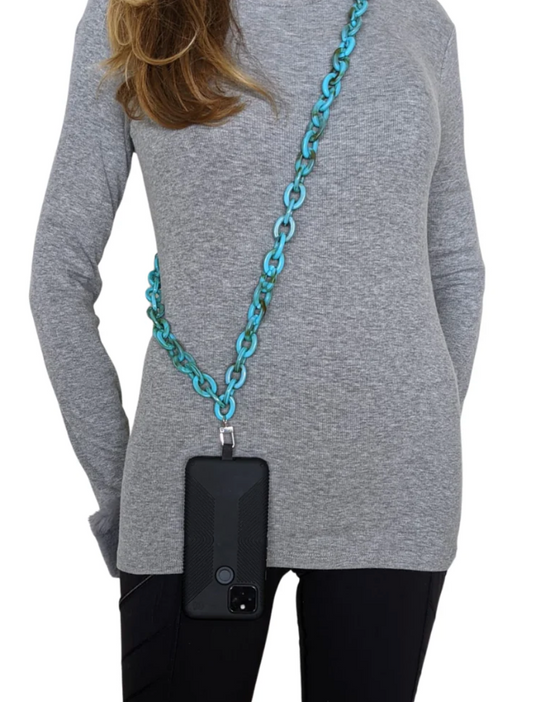 Tropical Turquoise Crossbody Phone Chain