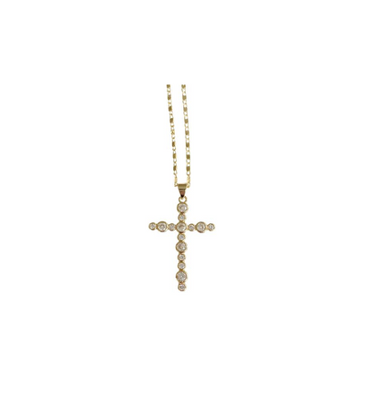 Bezel Cross Necklace