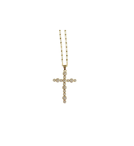 Bezel Cross Necklace