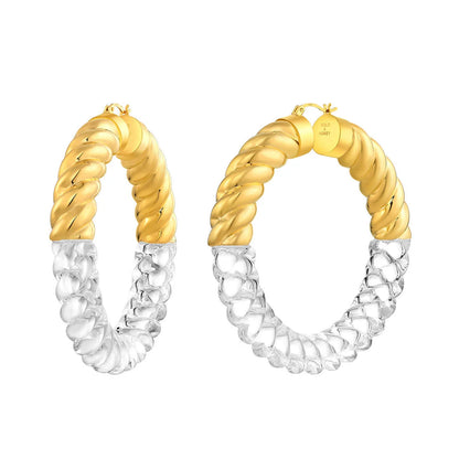 XL Clear Chunky Rope Hoops