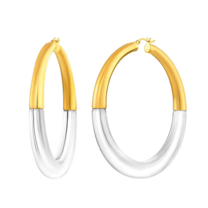 XL Clear Chunky Graduated Hoop Earrings