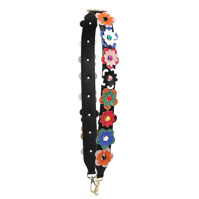 Flower Strap in Multi Black