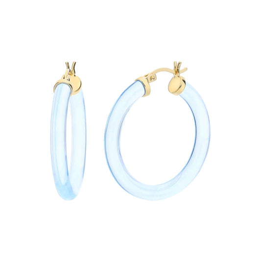 Thin Lucite Hoop Earrings