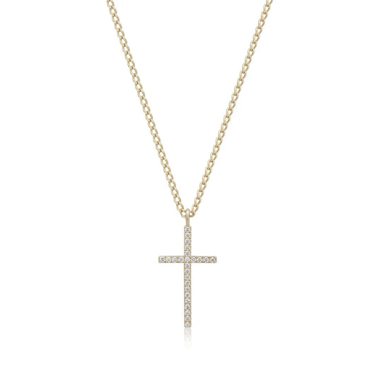 CZ Cross Pendant Necklace