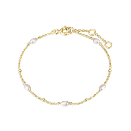 Micro Alternating Pearl & Bead Bracelet