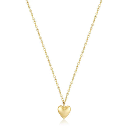 Micro Heart Charm Necklace